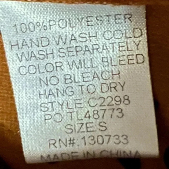 Umgee Rust V-Neck Ruffled Blouse Size Small - Picture 4 of 4